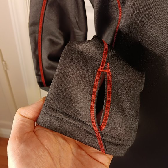 Stormtech Quarter Zip Sweater Pullover Fleece Lined Black Red Men's Size M NWOT - Picture 10 of 16